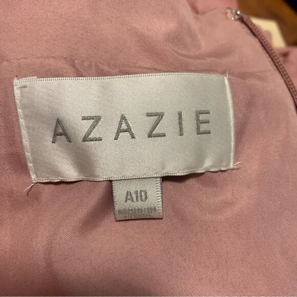 Azazie Aruba Blush Pink Maxi Dress Sz 10 - Picture 6 of 8